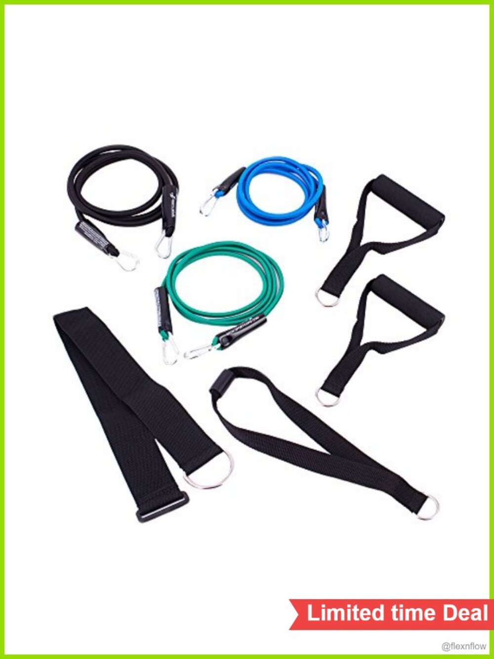 7-Piece Resistance Band Workout Set with Handles, Door Anchor